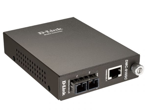 Медиаконвертер DMC-810SC/E 1000Base-T Gigabit Twisted-pair to 1000Base-LX Gigabit Fiber Single-mode