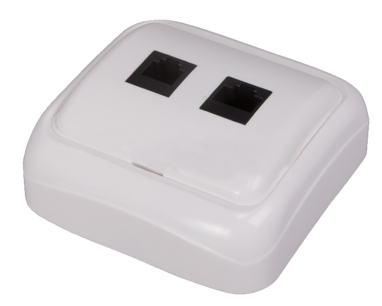 Комбинированная розетка накладная тел. + комп. RJ-11+RJ-45 REXANT