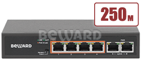 Коммутатор Ethernet с поддержкой PoE ST-6HP4