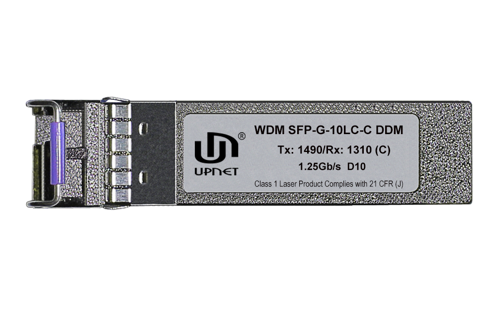 Модуль WDM SFP-G-10LC-C DDM (дальность 10км, 1490/1310нм, LC, на скорости1,25 Gb/s, DDM)