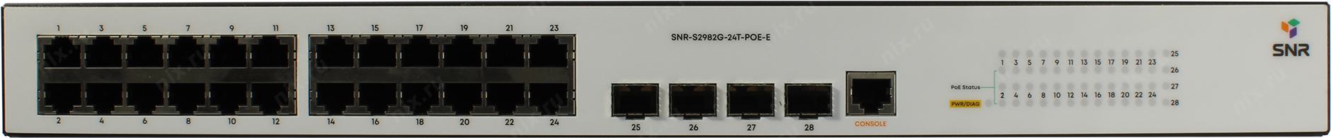 Управляемый POE коммутатор уровня 2 SNR-S2982G-24T-POE-E