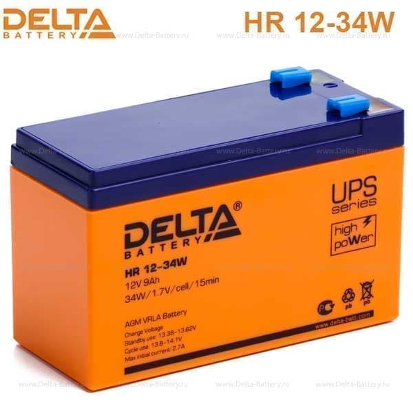 Аккумулятор Delta HR 12-34-W 12V 9Ah